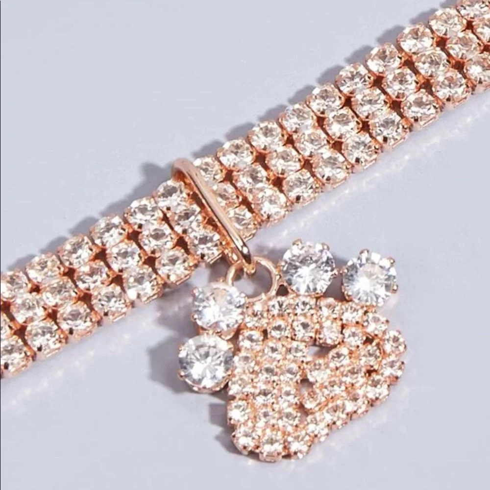 HP 🐶 Rhinestone Claw Pet Necklace 🐈